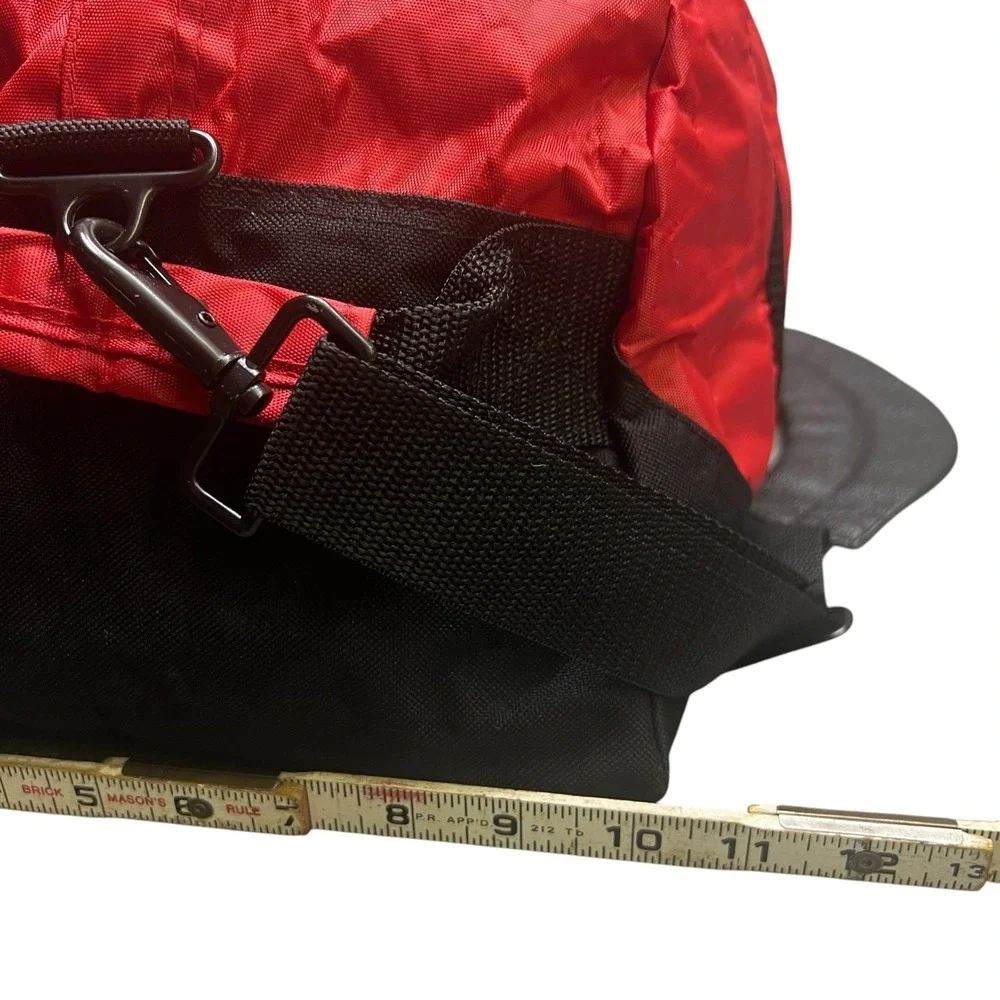 Vintage Toyota Genuine Parts Duffel Bag Red Travel Gym Shoulder Weekend OEM TRD